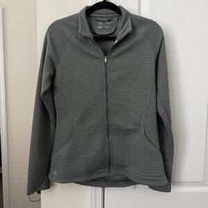Adidas Gray Go-To Full-Zip Fleece Golf Jacket